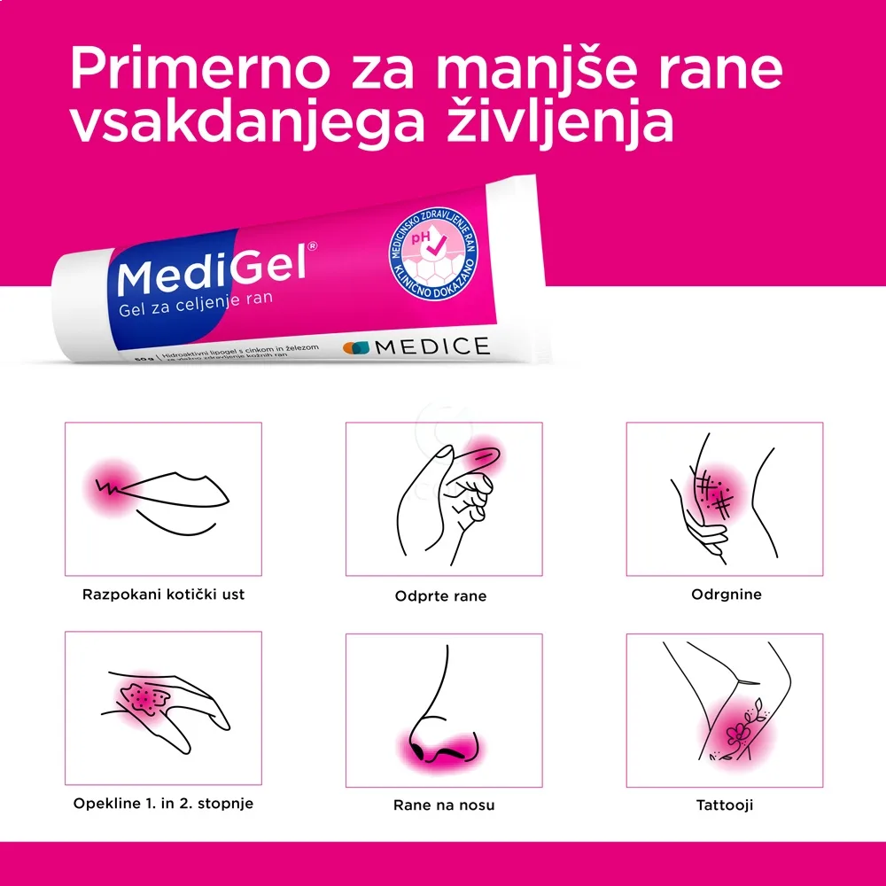MediGel, gel za celjenje ran (50 g)